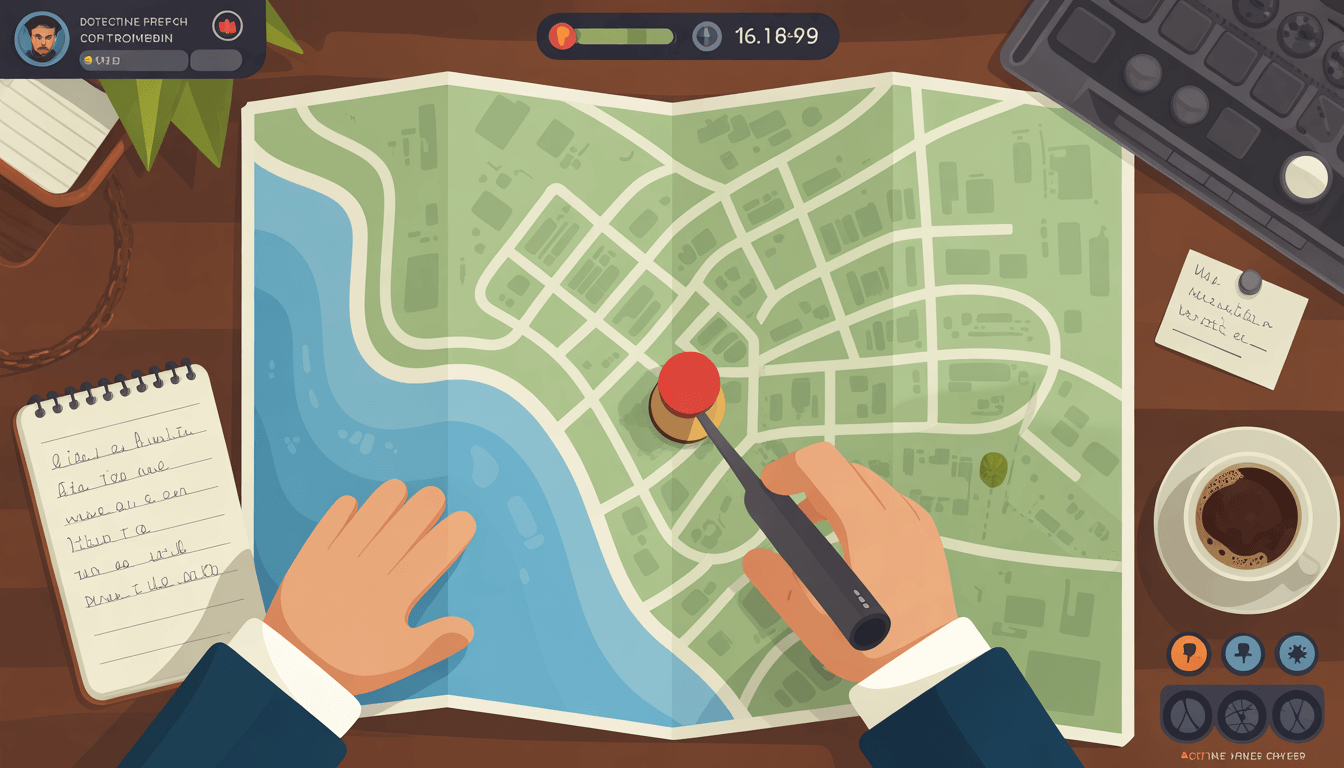 Mapa do Detetive para achar o Sequestrador